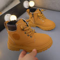 Boys' Spring and Autumn Baby Single Boots, New High-top Booties, Children's Martin Boots, Girls' Korean Trendy Casual Leather Boots. 