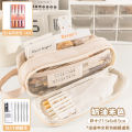 Transparent Pencil Case Large Capacity Pencil Case Japanese Style ins Feng for Girls Primary School Students Simple Pencil Case Junior High School Students. 