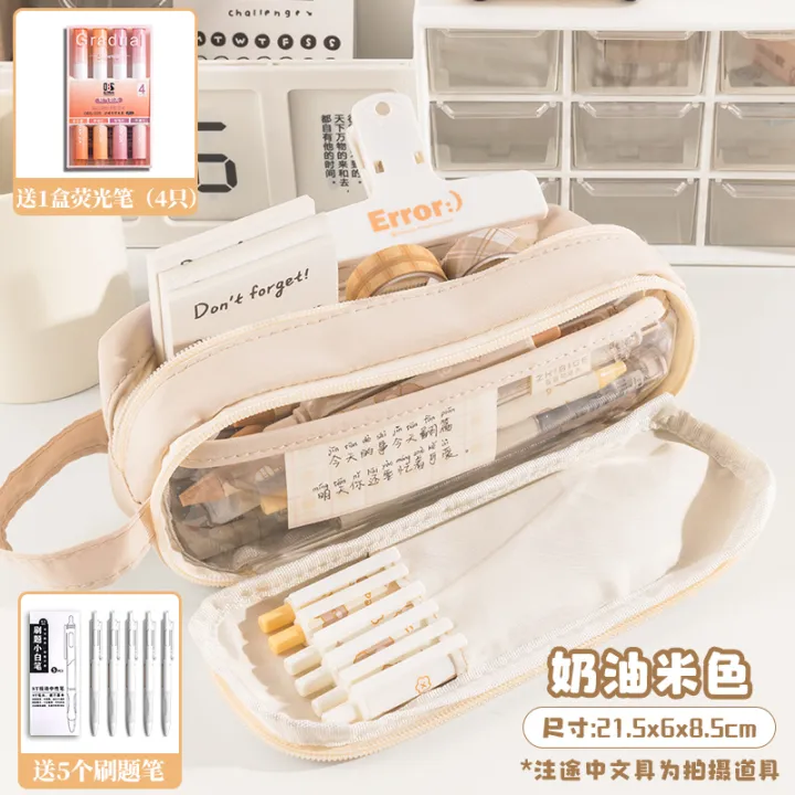 Transparent%20Pencil%20Case%20Large%20Capacity%20Pencil%20Case%20Japanese%20Style%20ins%20Feng%20for%20Girls%20Primary%20School%20Students%20Simple%20Pencil%20Case%20Junior%20High%20School%20Students%20-%20Image%208