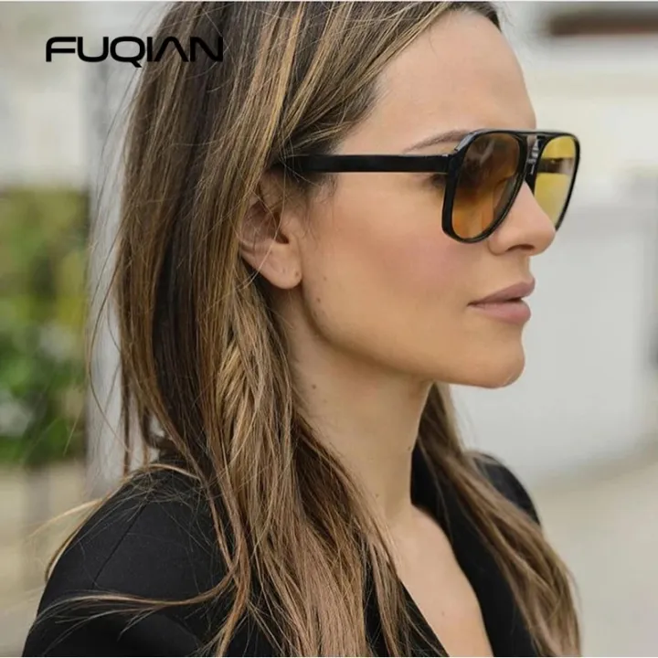 FUQIAN%20Retro%20Oversized%20Sunglasses%20Men%20Women%20Fashion%20Pilot%20Polarized%20Sun%20Glasses%20For%20Unisex%20Vintage%20Gradient%20Outdoor%20Eyewear%20-%20Image%202