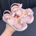 Girls Sandals Summer 2024 New Girl Shoes Kids Beach Shoes Soft Sole Anti Slip Fashion Walking Shoes Wholesale.