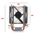 Popular 【50,000 Hours】DC 12V CPU Mute Cooler RGB Cool Light Effect. 