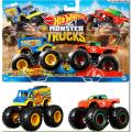 2 Pics  Car Hot Wheels Monster Trucks 1:64 Scale Die-Cast Demolition Doubles 2-Pack Assortment For Kids Age 3 - 8 Years Old, Collectible Toy Truck With Big Crashing And Smashing Styles May VaryPack. 