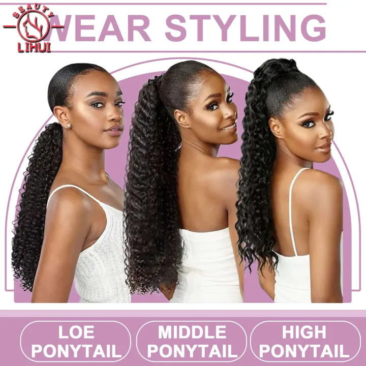 Curly%20Ponytail%20Extensions%20Clip%20in%20Synthetic%20Drawstring%20Ponytail%20Wig%20Long%20Water%20Wave%20Afro%20Pony%20Tail%20Women%20Hairpiece%20False%2022INCH%20-%20Image%208