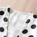 (New) girls shorts suit dot print short sleeve cardigan jacket sleepveless camisole high waist stretch breech. 