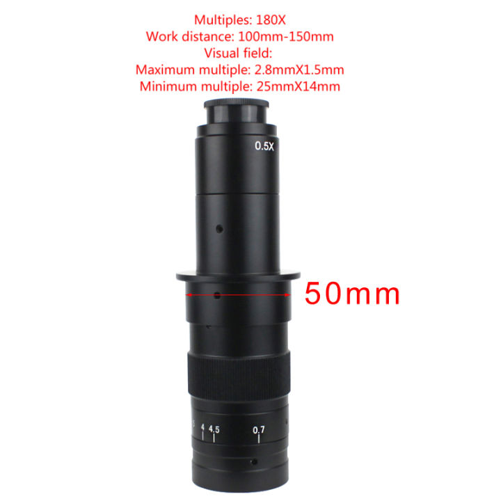 100X%20130X%20180X%20200X%20300X%20360X%20Adjustable%20Magnification%20C%20Mount%20Zoom%20Lens%20For%20HDMI%20VGA%20USB%20Industrial%20Video%20Microscope%20Camera%20-%20Image%206