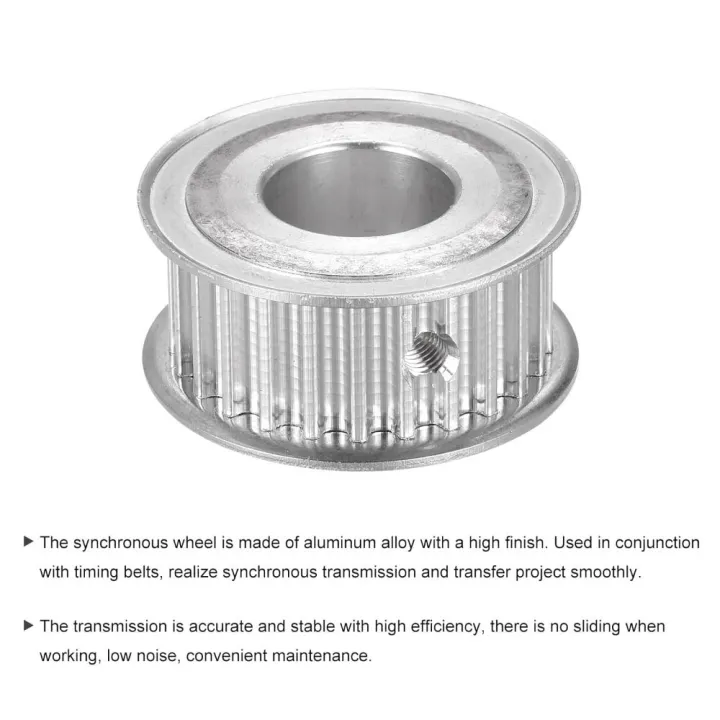 Durable%205mm%20Pitch%205M%2025Teeth%20Timing%20Pulley%20Silver%20Tone%20Aluminum%20Timing%20Belt%20Drive%20Without%20Step%20AF%20Type%20Idler%20Pulley%20Belt,%203D%20Printer,%20CNC%20-%20Image%203