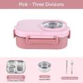 Boys and girls Bento lunch box Eco-friendly Cutlery School and work Stainless steel lunch box 2/3 compartments Soup bowl Sealed lunch box for School lunch Work lunch Picnic Outdoor activities Children. 