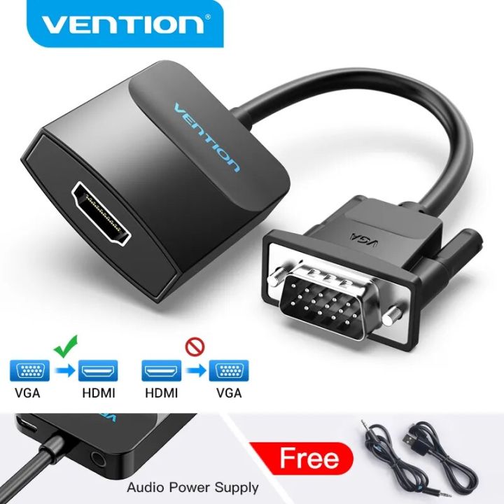 Vention VGA to HDMI Adapter 1080P VGA Male to HDMI Female