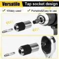 2Pcs Tap Socket Ratchet Tap Wrench 3/8inch Drive Hand Tool 1/4-1/2 Taps,0-1/2 Taps Tapping Socket Set Tap Socket Adapter. 