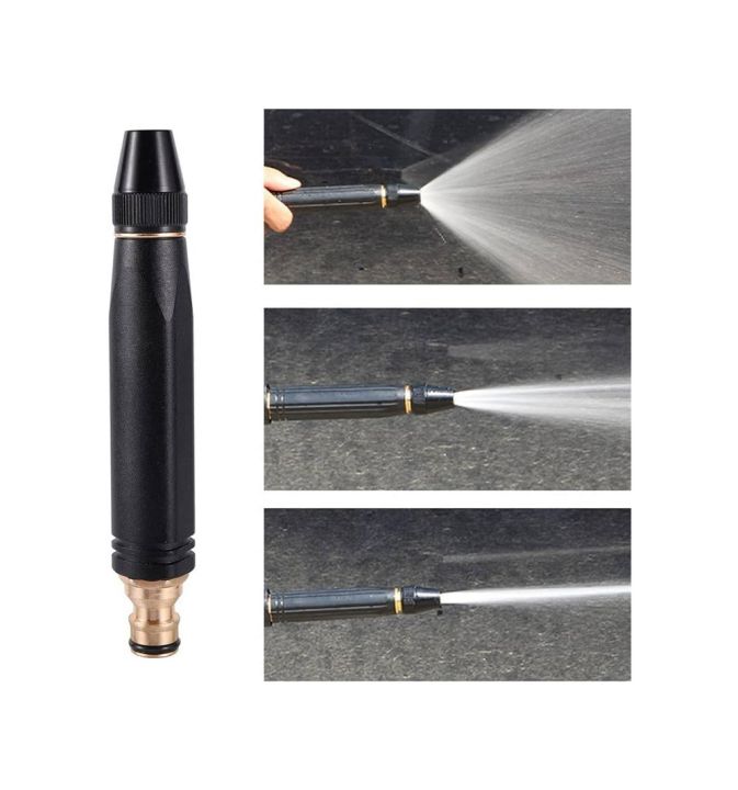 Water Spray Gun Car Wash Nozzle High Pressure Nozzle for 1/2" Hose Pipe High Pressure Water Gun Nozzle Adjustable Car Washer Gun Jet Spray for Car Wash Water Spray Nozzle for Garden & Window (Black)