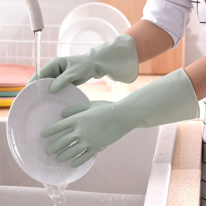 Household%20Dishwashing%20Gloves%20Men's%20and%20Women's%20Waterproof%20Extra%20Thick%20Durable%20Seasons%20Kitchen%20Laundry%20Rubber%20Thin%20Milk%20Cleaning%20-%20Image%202