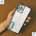 For Realme C35 / Realme Narzo 50A Prime Transparent Electroplated Logo View Back Super Soft TPU CD Case Phone Back Cover.
