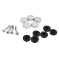 16 Pcs 14mm Dia Stainless Steel Decorative Mirror Screw Cap Nails.