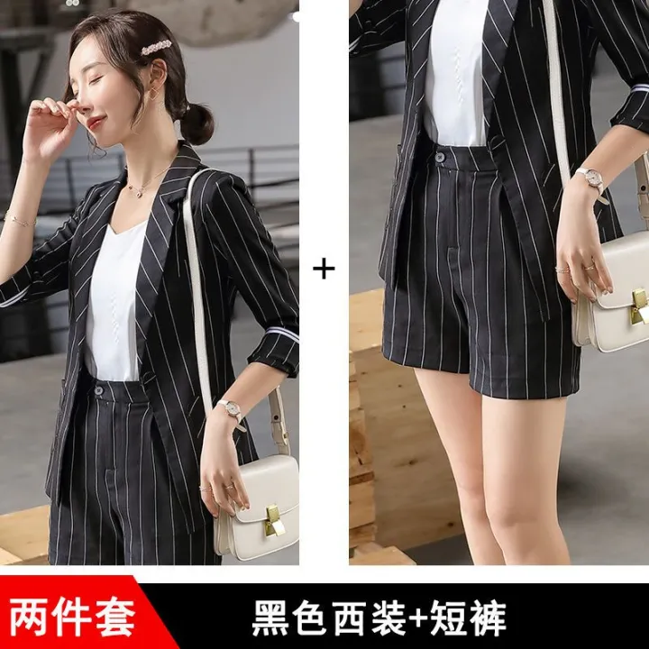 Small%20Suit%20Jacket%20Women's%20Suit%20Shorts%20Two-Piece%20Suit2023New%20Summer%20Fit%20Slim%20Fit%20Solid%20Color%20Suit%20Women's%20Clothing%20-%20Image%202
