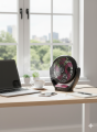 JYSUPER JY-2523 Wireless & Cordless Up-Down Movable USB Table Fan - High Airflow, Low Noise, Personal Cooling Fan for Bedside, Study, Work & Outdoor Use - Energy Efficient & Durable. 