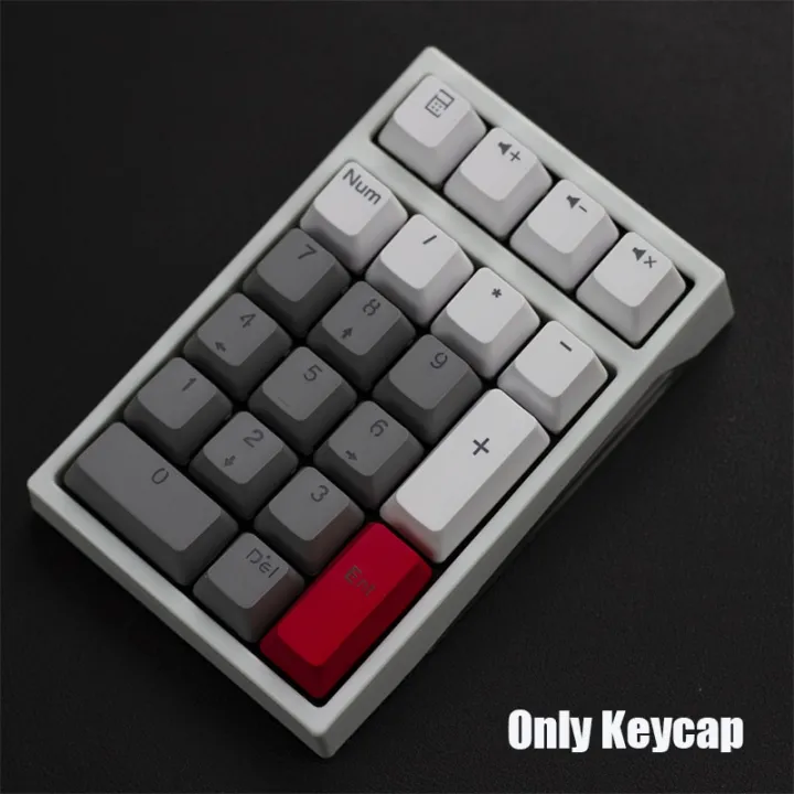 Numpad 21 Key PBT Keycap Mechanical Keyboard OEM Profile Backlit RGB Top Printed Number Keypad Gaming Keycap Mix Color Mx Switch