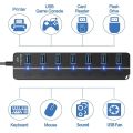 USB Hub 3.0 Multiprise USB High Speed Splitter 7 Port 5Gbps Power Adapter USB 2.0 Expander Switch for Computer Accessories. 