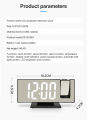 LED Mirror Digital Projection Alarm Clock Table Electronic Clocks Brightness Adjustment with nice material.