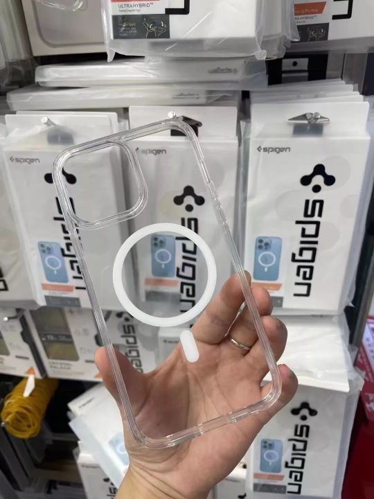 For%20iphone%2013%20-%20SPIGEN%20Ultra%20Hybrid%20Mag%20(MagFit)%20Premium%20Clear%20Magnetic%20Magsafe%20Wireless%20Charge%20Phone%20Case%20-Back%20Cover%20-%20Image%204
