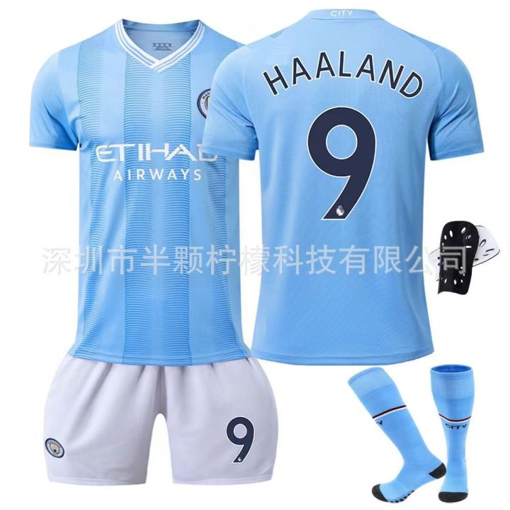23-24 ew anchester City ome Football Suit suit o.9 a o.17 e raone Adult Children Short Se