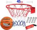 Hoops Kids Basketball rim set Basket Ball and Net Hoop Indoor Outdoor Sport Toys. 