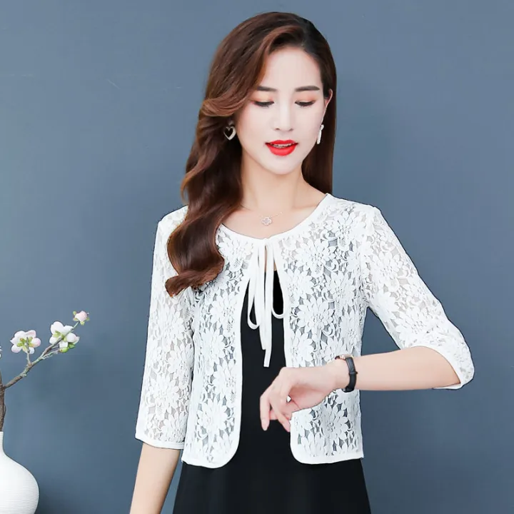 2023Spring%20Summer%20Coat%20Shawl%20Lace%20Women's%20Loose%20Slimming%20Large%20Size%20Cardigan%20Hollow%20out%20Sun-Proof%20All-Matching%20Coat%20Top%20-%20Image%202