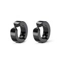 Ear Clip Male Non-Pierced Earrings Cool Trendy Niche Simple Style Black Buckle Bone Fake Men's Women.