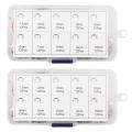 240PCS 304 Stainless Steel E Clip Washer Assortment Kits Circlip Retaining Ring for Shaft Fastener M1.5-M10. 