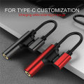 USB C DAC Adapter 2 In 1 Type C To 3.5 Earphone Adapter Audio Type-c Mystic. 