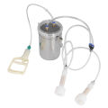 Manual Milking Machine 2000ml Effort Saving Control Stainless Steel Bottle Portable Milking Kit for Milk Plant Farm. 