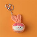 Woolen Wool keychain Soft Handmade Crochet Cute rabbit keyring Knitted Handmade crochet doll for Schoolbags Backpacks Key rings Handbag accessories Gift ideas.