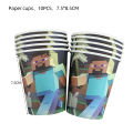 Miner Crafting Pixel Game Party Decoration Disposable Tableware Paper Plates Tablecloths Kids Birthday Baby Shower Supplies Gift MuXiaRe.