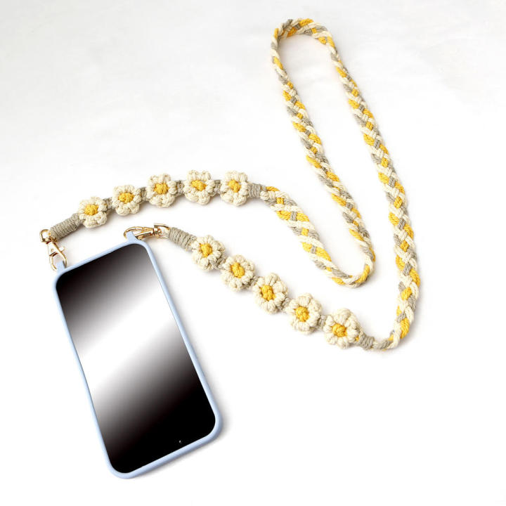 Pastoral%20Style%20Strap%20Competitor%20Links:%20Badge%20Holder%20Creative%20Daisy%20Sling%20Lace%20Woven%20Rope%20Charms%20Lanyards%20Lanyards%20For%20Keys%20Lanyard%20-%20Image%205