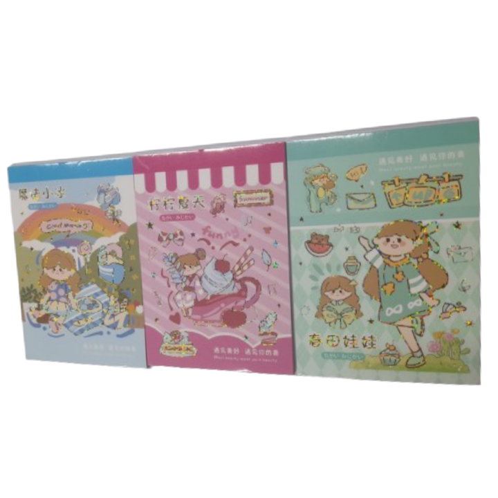 Kawaii Cute Sticky Journal Sticker Book 20 Sheet