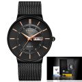LIGE 9949 Fashion Watch Men Stainless Steel Top Brand Luxury Waterproof Quartz Watch Casual Sport Ultra Thin Date Clock Male+BOX.
