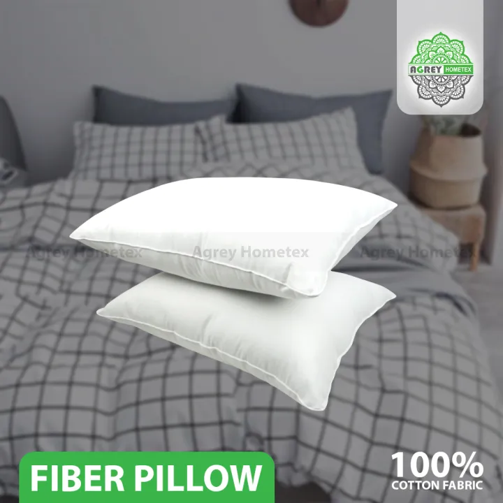 Fiber%20Head%20Pillow,%20Cotton%20Fabric,%20White%20(16"x22"),%20Set%20of%204%20-%20Image%203