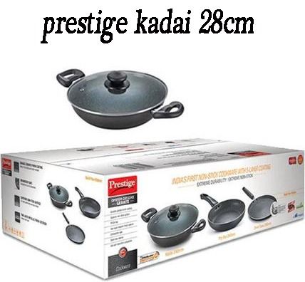 Prestige Omega Deluxe Granite 28 Cm Marbel Coating Nonstick Kadai