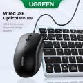 UGREEN USB Wired Mouse 1200 DPI Optical Computer Mouse Ergonomic Design with 1.5m Wire Mice for Laptop, Chromebook, PC. 