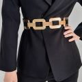 Luxury Gold Chain Belt Elastic Metal Waist Belts for Fashion Women Stretch Waistband GM169. 