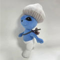 【selevn roind】New 25cm Anime Smurf Cat Plush Animals Blue Elf Cat Plush Toy Funny Popular Home Sofa Cushion Dolls Children Birthday Xmas gifts. 