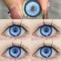 DUOXIU 2pcs New Colored Contact Lenses for Eye Anime Eye With Degree Yellow Contacts Lenses Halloween Pupils Makeup Contact Lens. 