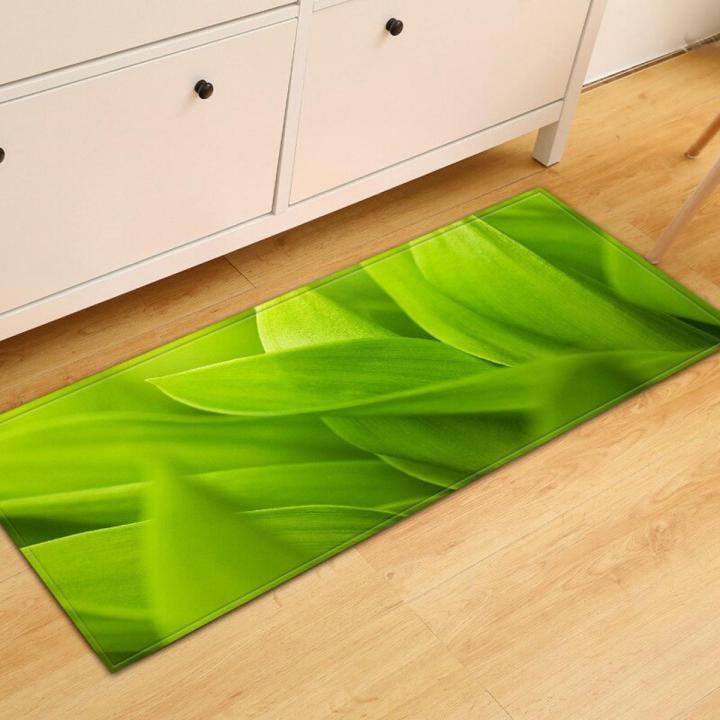 3D Green Grass Print Floor Mats Doormat Hallway Modern Living Room Balcony Bath Mat Non Slip Area Rugs Bathroom Kitchen Carpet-40cmx60cm