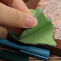 50 Sheets/Pad Creative Green Leaf Shaped Sticky Notepad Photo Wall Refrigerator Decoration Sticker.