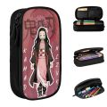 Kamado Nezuko Demon Slayer Pencil Cases Anime Pencilcases Pen Box for Student Large Storage Bag School Supplies Gift Stationery.