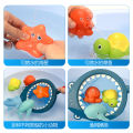 Children's fish fishing, playing in the pond, glue toys, shark pond glue, spraying water, playing with water, bathing, bathing, bathroom, Chinese and English packaging. 