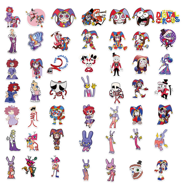 56pcs%20DIY%20Waterproof%20Sticker%C2%A0Funny%20Cartoon%20The%20Amazing%20Digital%20Circus%20Stickers%20brave%20-%20Image%202