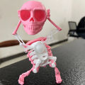 3D Printing Dancing Pink Skull Skeleton Amazing 3D Printed Dancing Skeleton Toy Mystic. 