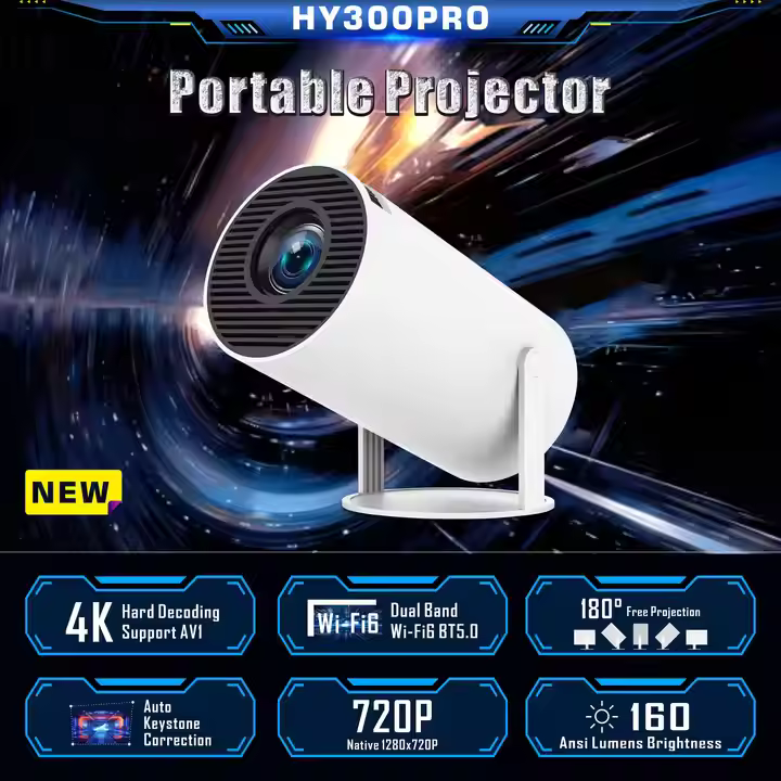 Projector%20HY300%204K%20Mini%20%7C%20Android%2011,%20Full%20HD%20Portable%20Home%20Theatre%20-%20Image%204