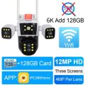 LS VISION 8K 10X Zoom WiFi IP Camera Outdoor Three screen 360° View PTZ Cam AI Tracking CCTV Video Surveillance Security Cameras.